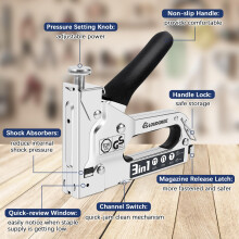 Cloudgree Staple Gun 3 in 1 Heavy Duty Nail Steel Gun Kit with 1500 St