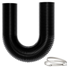 Yrichtra 75mm Heat Resistant Ducting, 5m Aluminium Flexible Ventilation Ducting, Noise Dampening 3 Inch Tumble Dryer Vent Hose for Diesel Heater, Ext