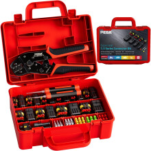 PEBA Waterproof Automotive Electrical Connectors Kit, Automotive Male/Female 1/2/3/4-Pin & Connector Plug and Ratchet Crimping Tool AWG 22-14, Ideal