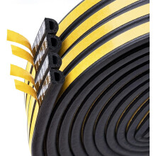 20M Draught Excluder Tape for Door Window, Self-Adhesive Weather Stripping, Sealing Foam Tape Strip Against Cold Draught, Anti-Collision, Soundproof,