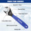 WORKPRO 250 mm Wide Mouth Adjustable Wrench, Metric Adjustable Spanner with Bi-Material Soft Grip 2