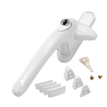Universal Cockspur Window Handle Kit (10 Pack) - Left, White/White