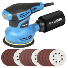 G LAXIA 280W 13000 OPM Orbital Sander with 15Pcs 125mm Sandpapers,6 Variable Speed Electric Random-Orbit Sander with Dust Collector,Fit for Sanding,W