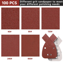 PMIQSA 100PCS 240 Grits Black and Decker Mouse Sander Paper 4 Hole Mou