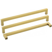 Goldenwarm Brass Cabinet Handles Square Drawer Pulls Modern Hardware for Kitchen and Bathroom Cupboard Cabinet Pull Handles 11-1/3 inch (288 mm) Hole