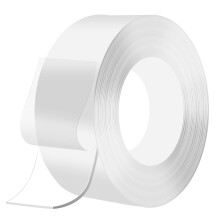 SLETIE Nano Double Sided Tape Heavy Duty, 5m x 3cm x 2mm Multi-Functional Transparent Reusable Nano Adhesive Tape, Washable Traceless Strong Gel Tape