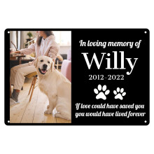 Custom Memorial Metal Signs - Personalized Dog Photo Signs as Dog Memorial Gifts for Pet Loss Sympathy Gifts