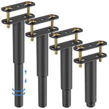 Oursouion Bed Support Leg,Bed Legs Adjustable Retractable Heavy Duty Bed Center Frame Slat,Metal Furniture Legs Suitable for Cabinet Sofa Bed Frame R
