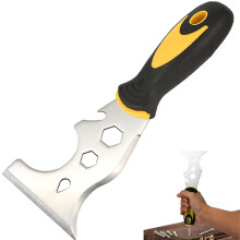Scraper Tool, 13-in-1 Stainless Steel Painters Tool, Professional Multi Paint Stripper Tool for Wallpaper, Paint Roller, Straight Scraper
