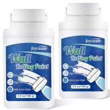 JOYAONE White Paint for Wall, Portable Integrated Roller Paint Repair Kit, Easy to Apply, Wall Filler Covers Graffiti, Stain, Scratch, White Sureface