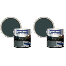 Johnstone's Feature Colours Paint, Ivy Sky, Matt Finish, 35m2 Coverage per Tin, 2.5L, Green (Pack of 2)