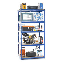 5 Levels 1500mm H x 900mm W x 450mm D Heavy Duty Steel Shelving Garage Racking Unit 150KG UDL Per Shelf