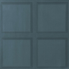 Snewvie Navy Blue Wood Effect Wallpaper Wooden Panel Frame Realistic Textured Retro Embossed Grey Tartan Wallpaper for Living Room Feature Wall Bedro