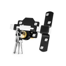 Concise Home 50mm Double Long Throw Gate Lock 5 Keys Garden Locking Both Sides