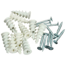 Nartel Nylon Self Drilling Plasterboard Fixings Raw Plugs Cavity Wall White/Beige (10 PACK)
