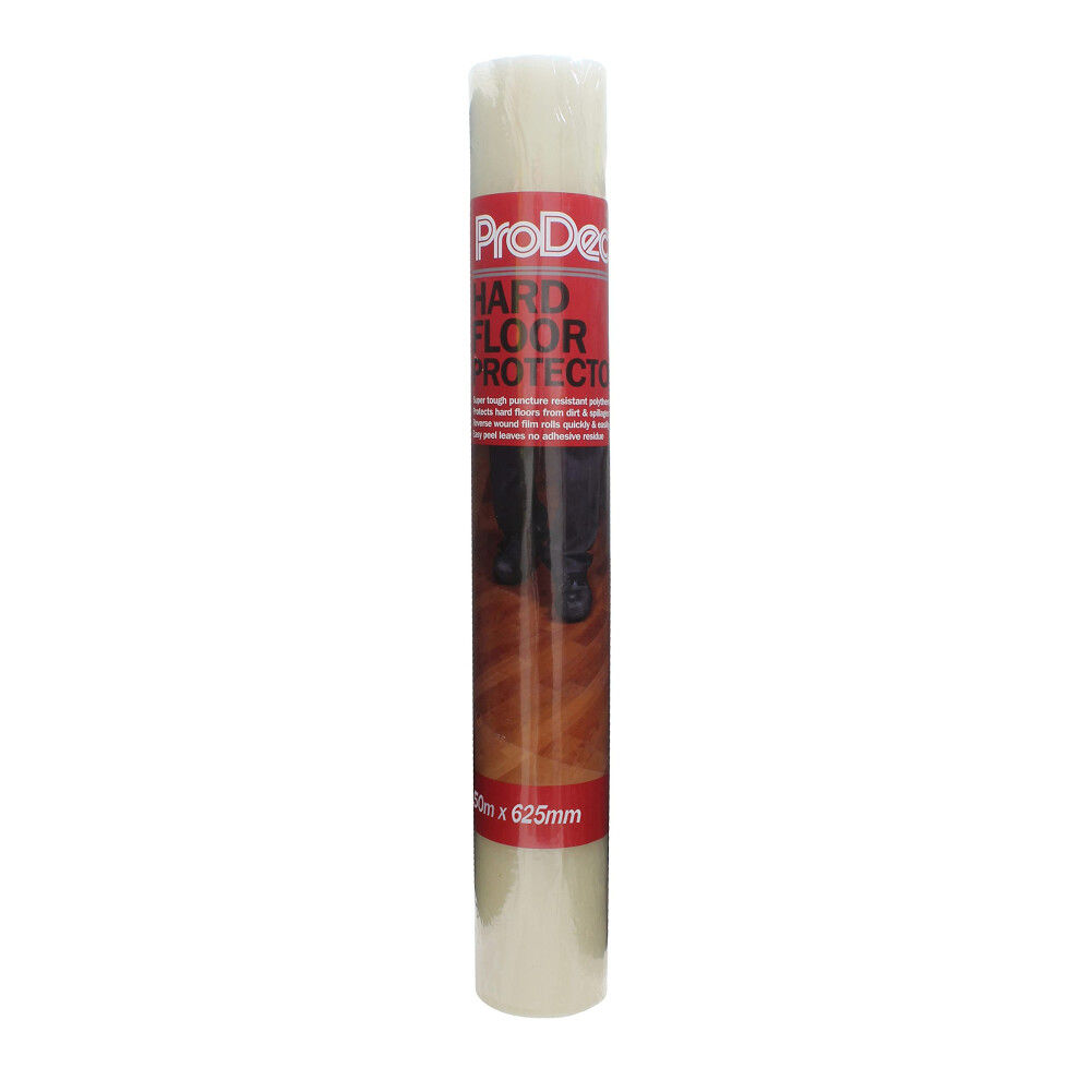 Prodec 50M Hard Floor Protector Film - Waterproof Self Adhesive Hardfloor Protector Roll, Protects Against Dust, Dirt, Paint, Paste, Spills - Hard Fl 13194161