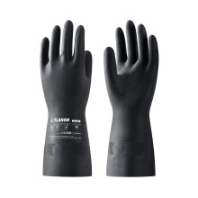 LANON Rubber Chemical Resistant Gloves, Reusable Heavy-duty Safety Work Gloves, Acid & Alkali Protection, Non-Slip, X-Large