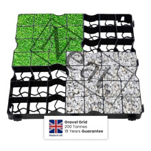 Plastic Shed Base Grid 8 (2m²) - Durable Driveway Mats for Lawn & Garden Path, Grass Grid Protection Mesh, Gravel Stabiliser Grids, Plastic Grass Mat