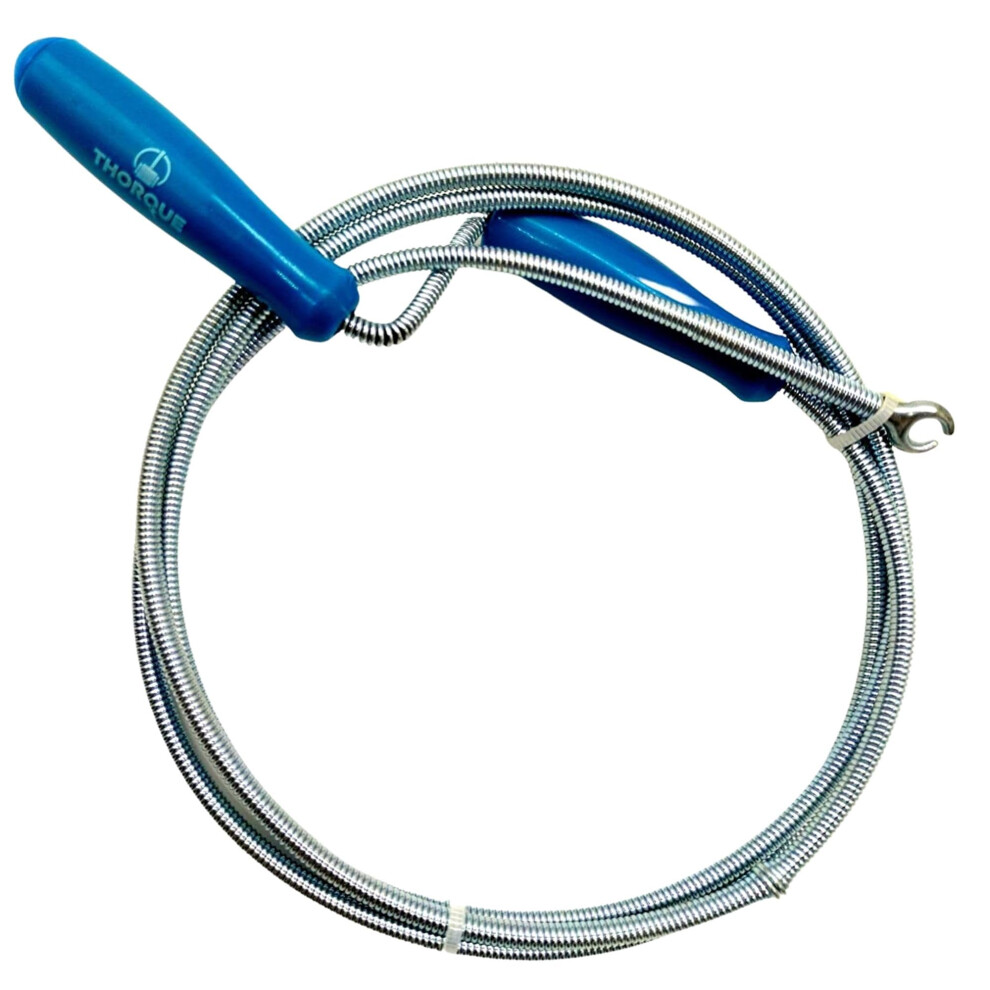 Thorque Professional Drain Unblocker 1.5M (4.92Ft) With Claw, Flexible Plumbing Snake, Sink Unblocker And Drain Auger Spring 82180836