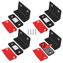 Cabinet Magnets Jiayi 4 Pack Ultra Thin Magnetic Cupboard Catches Adhesive Cabinet Door Magnets Black for Kitchen Cabinet Magnetic Latch Closure Ward