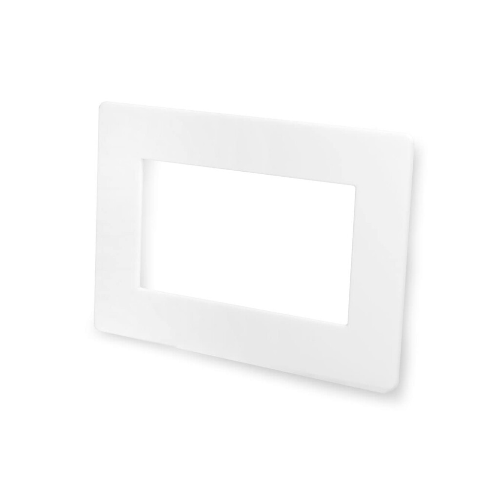 Double Light Switch Surround Acrylic Finger Plate Panel Socket (White Gloss) 83364280