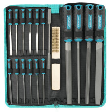 Libraton Metal File Set, Metal Files 31PCs, Metal Files for Steel, 12 Needle Files with Case, Riffler File, 12 Sandpapers, Steel Brush, File Sets for