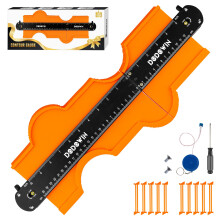 DODOWIN Connectable Contour Gauge Profile Tools 3 Size, Laminate Floor Shape Measuring Tools, Profile Gauge Tools