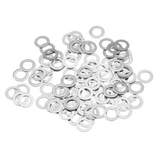 sourcing map M6 304 Stainless Steel Flat Washers, 100pcs 6x10x0.3mm Ultra Thin Flat Spacers for Screw Bolt, Electronic Repair, Automotive