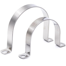 MgcTolBox Heavy Duty Metal U-Pipe Clamps Ø 3-1/8",Steel U Pipe Bracket with 2 Holes | Ø 80mm | 4 Pcs