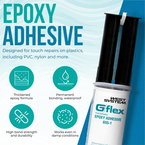 WEST SYSTEM Gflex 6551 Two Part Epoxy Glue Syringe  Heavy Duty High St