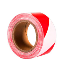 50 Meter Warning Tape - Red and White | 2 Inch Wide Barrier Tape | Non-adhesive Caution Tape for Marks off Dangerous Areas or Zones, Construction Sit