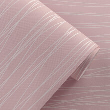 Baketron Blush Pink Striped Wallpaper Modern 3D Embossed Wallpaper Metallic Pink Glitter Textured Wallpapers for Bedroom Teen Girls Women Living Room