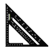 TRACER Speed Square 175mm (7 Inch). Rafters Square with Metric and Hip & Valley Scales. Roofing and Carpentry Marking Tool