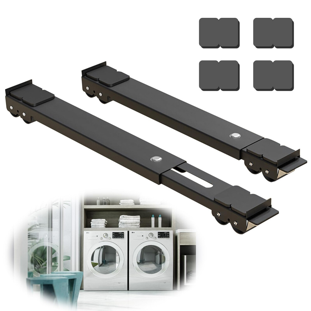 Tuakimce Heavy Duty Appliance Rollers, Adjustable Furniture Moving Roller Wheels With Brake 5051226943720