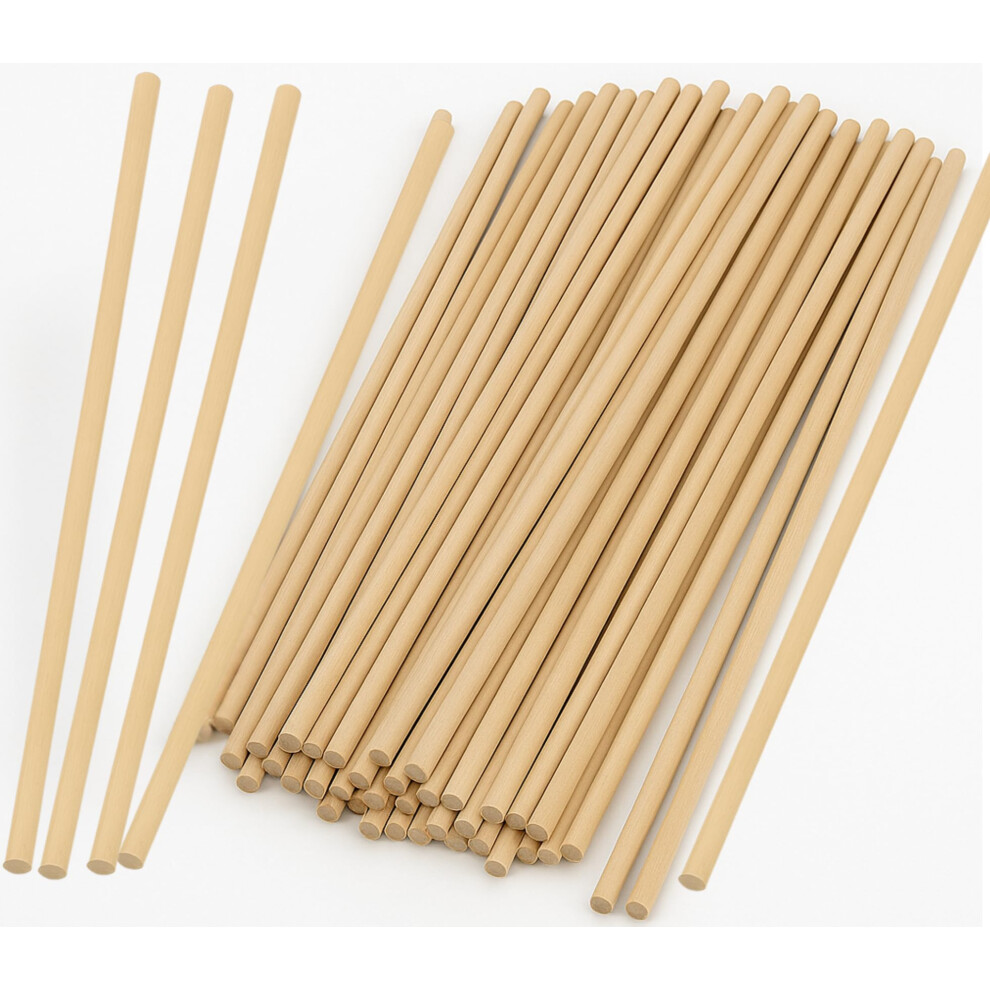 Wooden Dowels 5Mm X 20Cm Dowel Rods, Wooden Sticks For Craft, 30 Pack 5004805826556