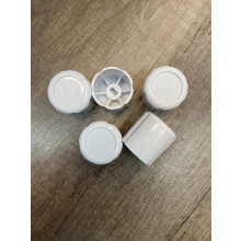 TC Lockshield Radiator Valve Wheelhead Plastic Cap White pack of 5