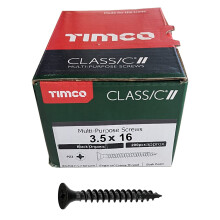 TIMCO PZ2 CSK Classic Screws - 3.5 x 16 - Black - Box of 200
