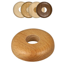 FUX 2 Pieces Wooden Radiator Pipe Cover for 15-22mm Pipes; Heating Floor Pipe Collar (15mm, Buche)