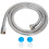 1.5m Shower Hose with Washers Chrome Replacement Anti-Kink Pipe 1