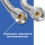 1.5m Shower Hose with Washers Chrome Replacement Anti-Kink Pipe 4