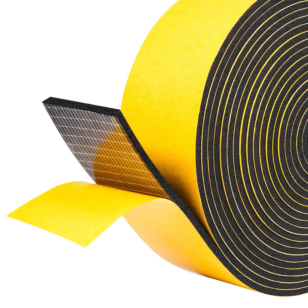 Fowong Self-Adhesive Foam Tape 5M Long X 50 Mm Wide X 3 Mm Thick High Density Neoprene,Anti-Vibration,Anti-Collision Weather Stripping Gasket Seal So 32281019
