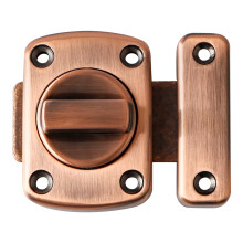 Sayayo Rotate Bolt Gate Latch Door Lock Screw Mounted, Zinc Alloy Ancient Red Finished, 55x56MM