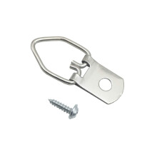 100 Pack D-Ring Steel Picture Hangers with Screws Picture Hang Solutions, Picture Hooks for Clock Paintings Artwork Picture Frame Photos