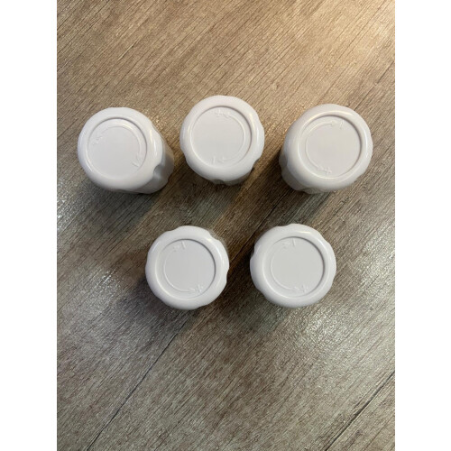 TC Lockshield Radiator Valve Wheelhead Plastic Cap White pack of 5 2
