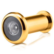 XFORT Polished Brass Door Viewer, Wide Angle Door Spy Hole, Security Spy Hole for Front Door, Peep Holes for Doors, Door Peephole, Peep Hole, Door S