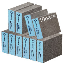 Onarway Sanding Sponges 10 Pack Wet and Dry Dual-use, Coarse and Fine Sanding Blocks - 60/80/100/120/180/220 Grits 6 Different Specifications
