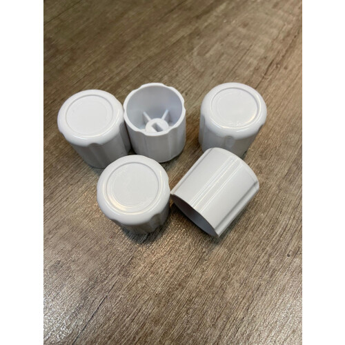 TC Lockshield Radiator Valve Wheelhead Plastic Cap White pack of 5 1
