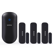 Wireless Door Open Sensor Alarm Chime, 400ft Operating Range 52 Chimes Adjustable Volume with Mute Mode LED Indicators 1 Plug-in Receiver 3 Magnetic