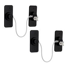 2Pcs Black Window Locks for UPVC Windows, YTOOK Adhesive No Drilling Window Restrictor with Key, Pet Window Safety Locks for Childproof, Easy to Inst