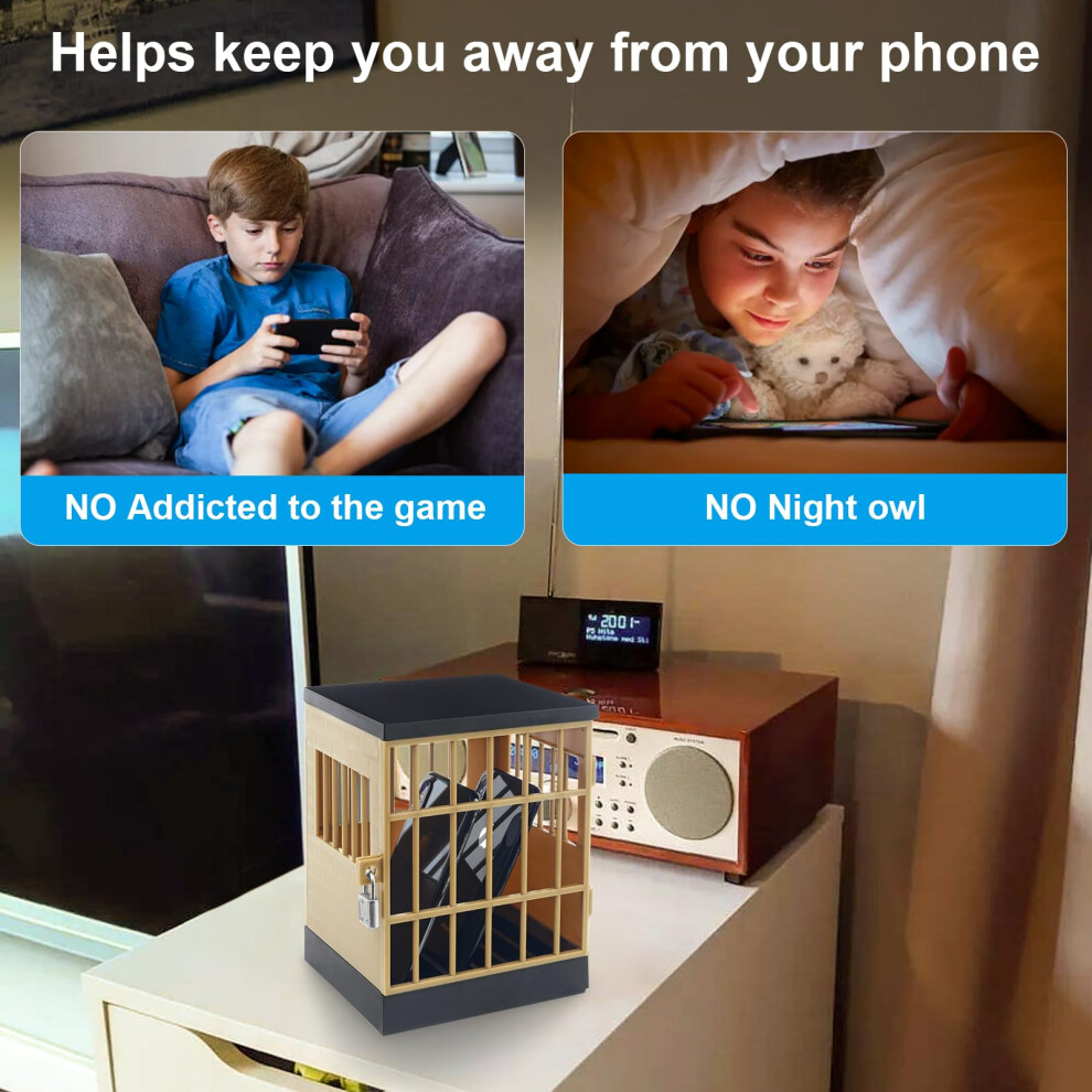 Gemaxvoled Cell Phone Jail Lock Box Gold Mobile Phones Prison Lockable 5001214127595